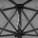 Skládací slunečník s naklápěním - 210 cm Šedá