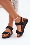 Dámské Sandály Na Klínu Černé Monera 37