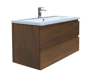 Koupelnová skříňka s umyvadlem SAT B-Way 99x50x45 cm ořech mat BWAY2100NUTU BWAY2100NUTU