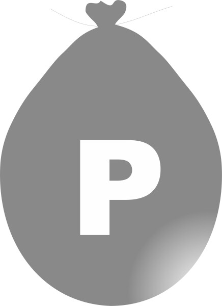 Balónek písmeno P stříbrné balonky.cz Balónek písmeno P stříbrné balonky.cz