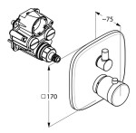 KLUDI - Amba Termostatická vanová baterie pod omítku, chrom 538300575