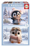 Puzzle Rozkošní tučňáci 2x20 dílků