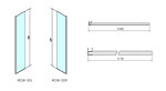 POLYSAN - MODULAR SHOWER pevný panel k instalaci na stěnu modulu MS2, 1200 pravý MS2B-120R