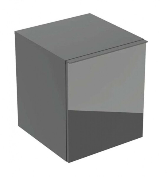 GEBERIT - Acanto Boční skříňka 45x52x48 cm, 2 zásuvky, sklo/lávová 503.010.JK.2