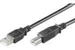 MicroConnect kabel USB 2.0 A-B černá / Kabel / M/M / 0,1 m / 480 Mbit/s (USBAB01B)