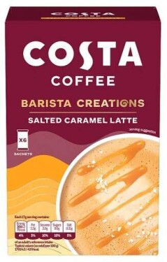 Costa Coffee instantní káva s příchutí slaný karamel 6 x 17 g