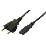 LogiLink Euro-8 VDE černá / Napájecí kabel / 1,8 m / 250 V / 2,5 A (CP092)