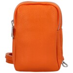 Luxusní dámské kožené MINI crossbody Lucho, oranžová