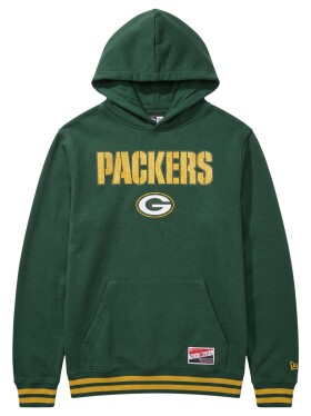 New Era Pánská mikina Green Bay Packers NFL Felt Logo Throwback Hoodie Velikost: L