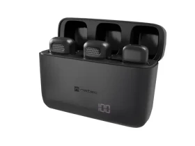 Natec Hopper Lavalier černá / Klopový mikrofon / sada 2 ks / bezdrátový / USB-C / 2.4 GHz (NMI-2254)
