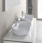 DURAVIT - Luv Umyvadlo na desku, 60x40 cm, bez přepadu, s otvorem pro baterii, WonderGliss, bílá 03806000001