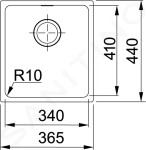 FRANKE - Sirius Tectonitový dřez SID 110-34, 365x440 mm, černá 125.0363.785