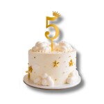 Dortisimo Zápich do dortu číslo 5 s korunkou zlaté