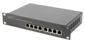 Digitus DN-80114 / Switch / 8x Gigabit RJ45 / Unmanaged / 1U kovové pouzdro / bez ventilátoru (DN-80114)