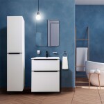 Mereo Mailo, koupelnová skříňka 80 cm, dub Riviera, černé madlo CN521SBN