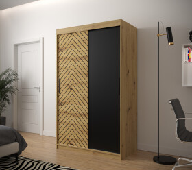 Šatní skříň Abi Jodelka Barva korpusu: Dub artisan, Rozměry: 120 cm, Dveře: Dub artisan