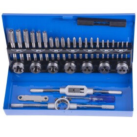 STREND PRO 224038 Závitníky a závitová očka, M 3 - M12, sada 32ks, HSS, SX1033