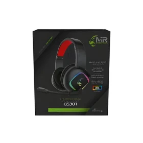 MediaRange MRGS301 černo-červená / Herní sluchátka s mikrofonem / 7.1 Surround / USB / LED podsvícení (MRGS301)