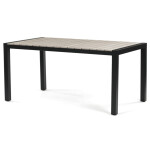 Zahradní stůl 160x90cm, hliník, polywood, černá, AZT-S1514 BK