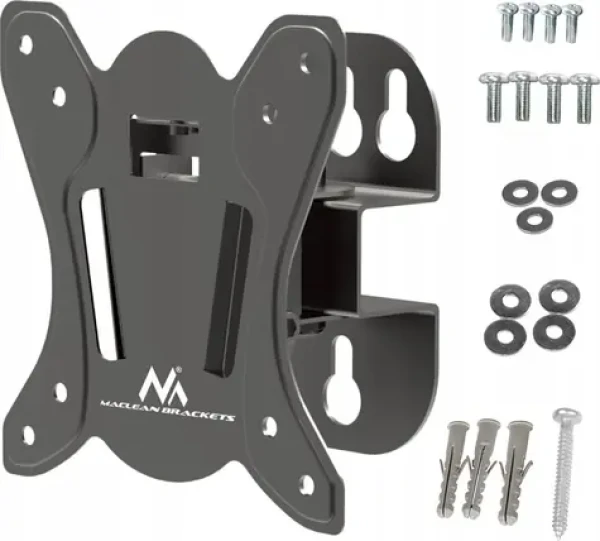 Maclean MC-415 černá / Nástěnný držák pro TV + monitor / 13-32" / VESA 100x100 / nosnost 30 kg (MC-415)
