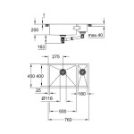 GROHE - Dřezy Dřez K700, 76x45 cm, kartáčovaná nerez 31575SD1