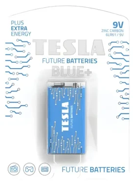 Tesla BLUE+ 9V / Baterie / Zinc Carbon / 6F22 / blistr / 1 ks (15090120)