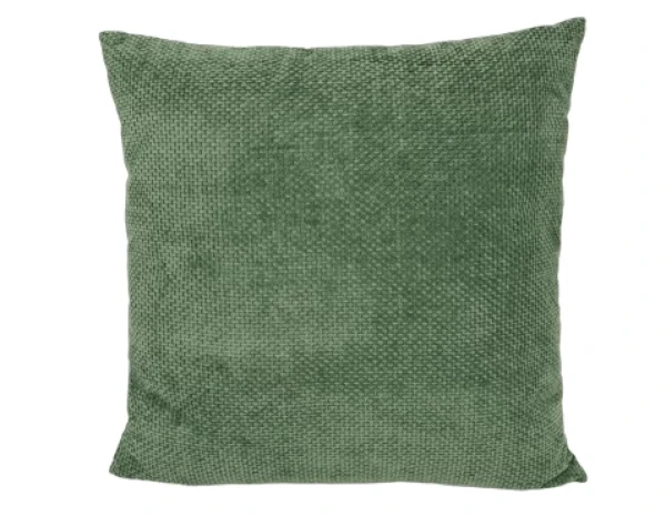 Dekorační polštář Chenille Cross 60x60 cm, zelená