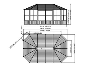 Sojag Charleston 12x18 384x594x281 cm antracit