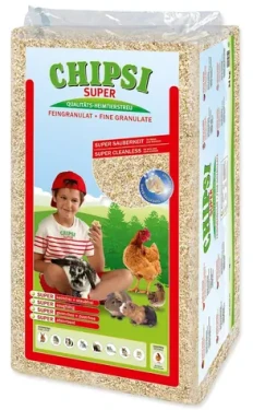 Chipsi Super / Hoblinové stelivo pro hlodavce / 145 l / 24 kg / Dřevo / Jemné / Bez vůně (206-496)