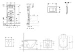 GEBERIT - Duofix Set předstěnové instalace, klozetu Oudee a sedátka softclose, tlačítko Delta30, alpská bílá SANI11CA31127