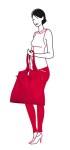 Skládací nákupní taška Reisenthel Mini Maxi Shopper L červená