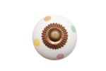 La finesse Porcelánová úchytka Mix dots, multi barva, porcelán 40 mm