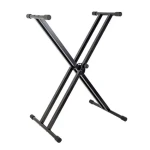 SSQ KS2 grafitová / Stojan na klávesy / dvojitý / výška 62-97 cm / šířka 32-82 cm (SS-1930)