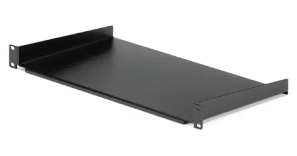 StarTech 1U serverová police černá / Police / Ocel / Nosnost 20 kg / 482,6 x 254 x 44,5 mm (CABSHELF1U10)