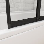 H K - Vanová zástěna pětidílná V5 120, černá, čiré sklo SE-V5120B