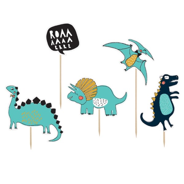 PartyDeco Zápichy Dinosauři 5 ks
