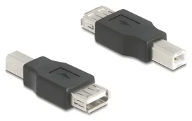 DeLock 67199 černá / Adaptér / USB 2.0 / USB-B samec - USB-A samice (67199)