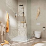 HANSGROHE - Pulsify S Sprchový set s termostatem, průměr 26 cm, 3 proudy, EcoSmart, kartáčovaný bronz 24221140