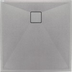 DEANTE - Correo kovově šedá Granitová sprchová vanička, čtvercová, 80x80 cm KQR_S42B