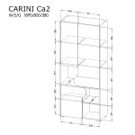 Policová skříň Carini CA2