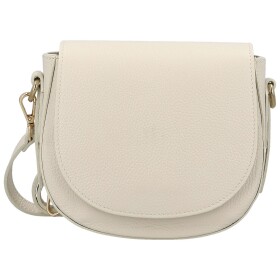 Trendy dámská kožená crossbody kabelka Antigona, krémová
