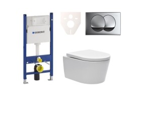 Cenově zvýhodněný závěsný WC set Geberit do lehkých stěn / předstěnová montáž + WC SAT Brevis SIKOGES7W71 SIKOGES7W71