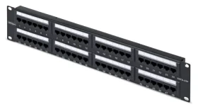 StarTech 48portový patch panel černý / Patch panel / CAT6 / 48 portů RJ-45 / 2U (CPANEL48)