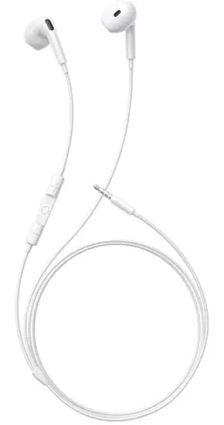 Baseus Encok HZ19 bílá / sluchátka s mikrofonem / ovládácí tlačítko / 3.5mm jack / 1.1 m (A00182301213-00)