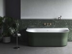 RAVAK - Ypsilon Vana 178x86 cm, Grey Green/bílá XC00100064
