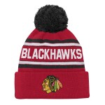 Outerstuff Dětská předškolní zimní čepice Chicago Blackhawks NHL 3rd Jersey Jacquard Cuff Pom