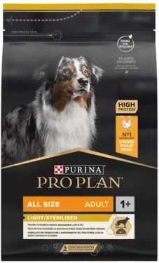 Purina Pro Plan All Sizes Adult Light Sterilised kuře 3 kg