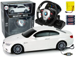 Mamido Auto na dálkové ovládání R/C BMW M3 1:18 se zvukem a světly bílé