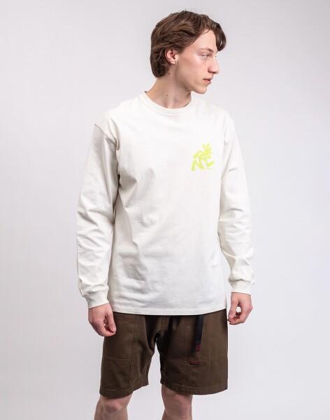Tričko Gramicci Running Man L/S Tee Pigment Dyed NATURAL PIGMENT