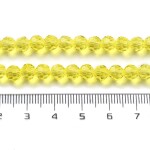 Broušené korálky - průsvitné - žluté - 4 mm - 10 ks